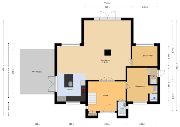 Floorplan - Bosruiterweg 25-12, 3897 LV Zeewolde